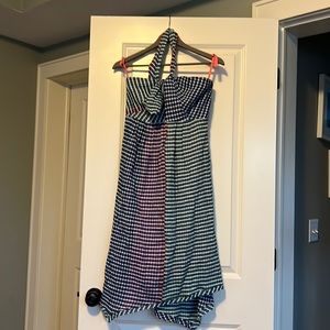 Cute, dress with asymmetrical strap and hem!